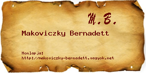 Makoviczky Bernadett névjegykártya